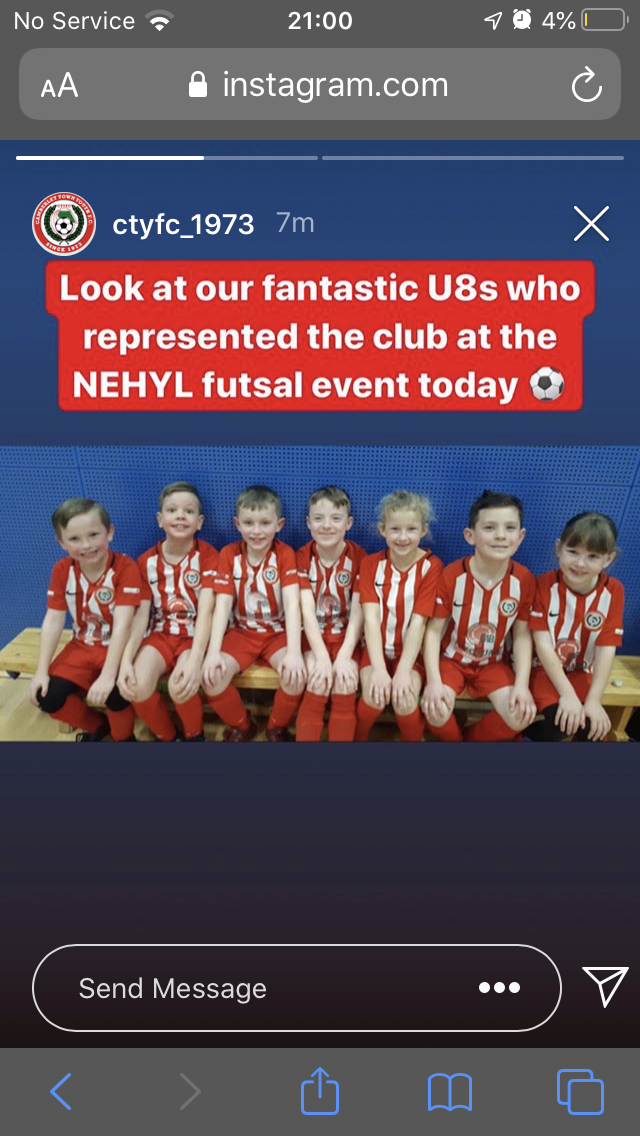 I’m really proud of my team, we got asked to play in a futsal tournament, we’ve never played bef