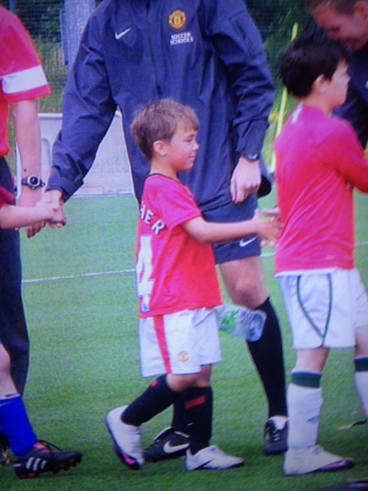 Where it all began .. Sid 5 years old at a Manchester United Camp