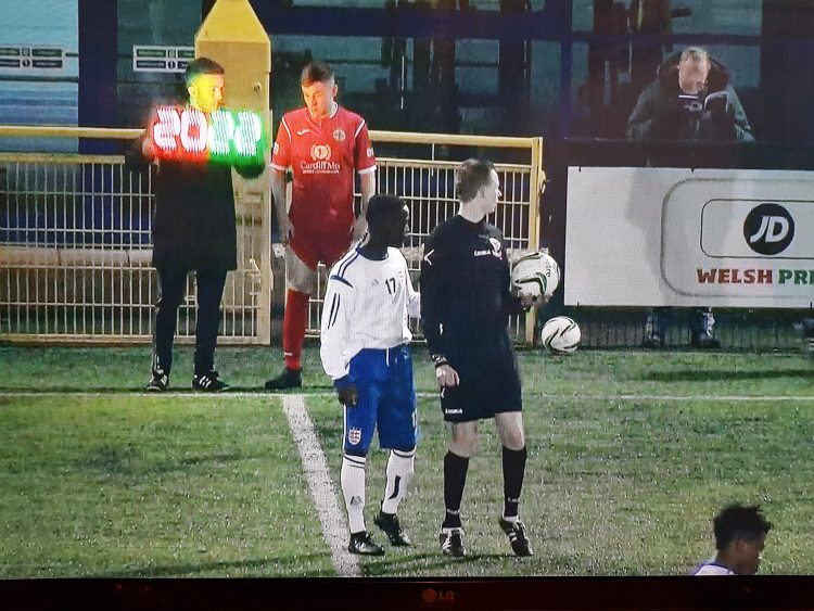 Making my televised debut for Wales schools against England with a 1-0 win