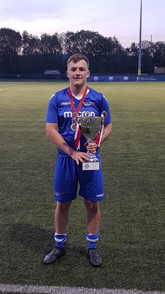 Another goal in a cup final great result for Bridgend college in winning Welsh under 19s schools/col