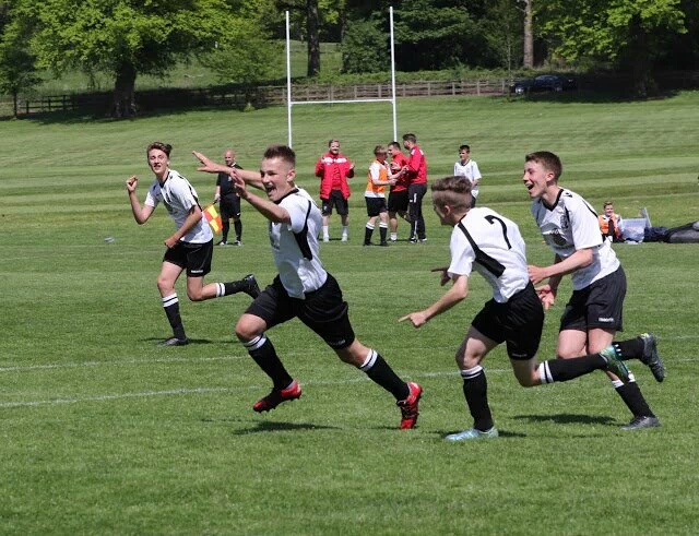 Scoring in the cup final for Hereford FC to make us junior Premier League U15s Cup Winners 2015/16