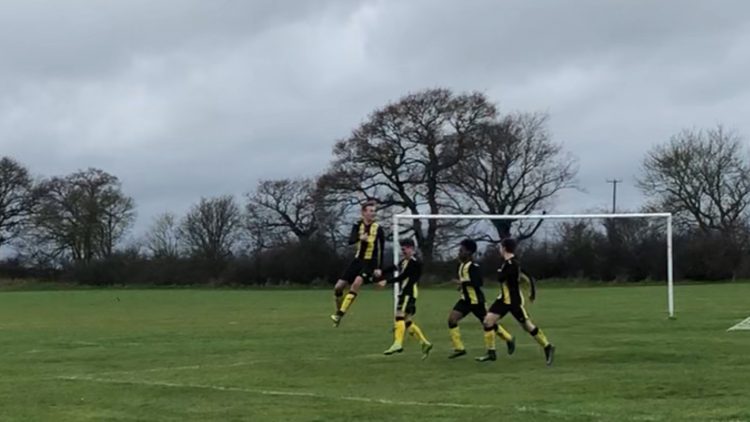 Celebrating the 1st goal of my hattrick in a 4-0 win in the League Cup Semi-Final.